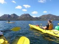 Kayaking in Coles Bay beneath the Hazards |  <i>Ashton Sayer</i>