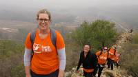 Climbing on the old section of the Great Wall on a charity challenge |  <i>Ayla Rowe</i>